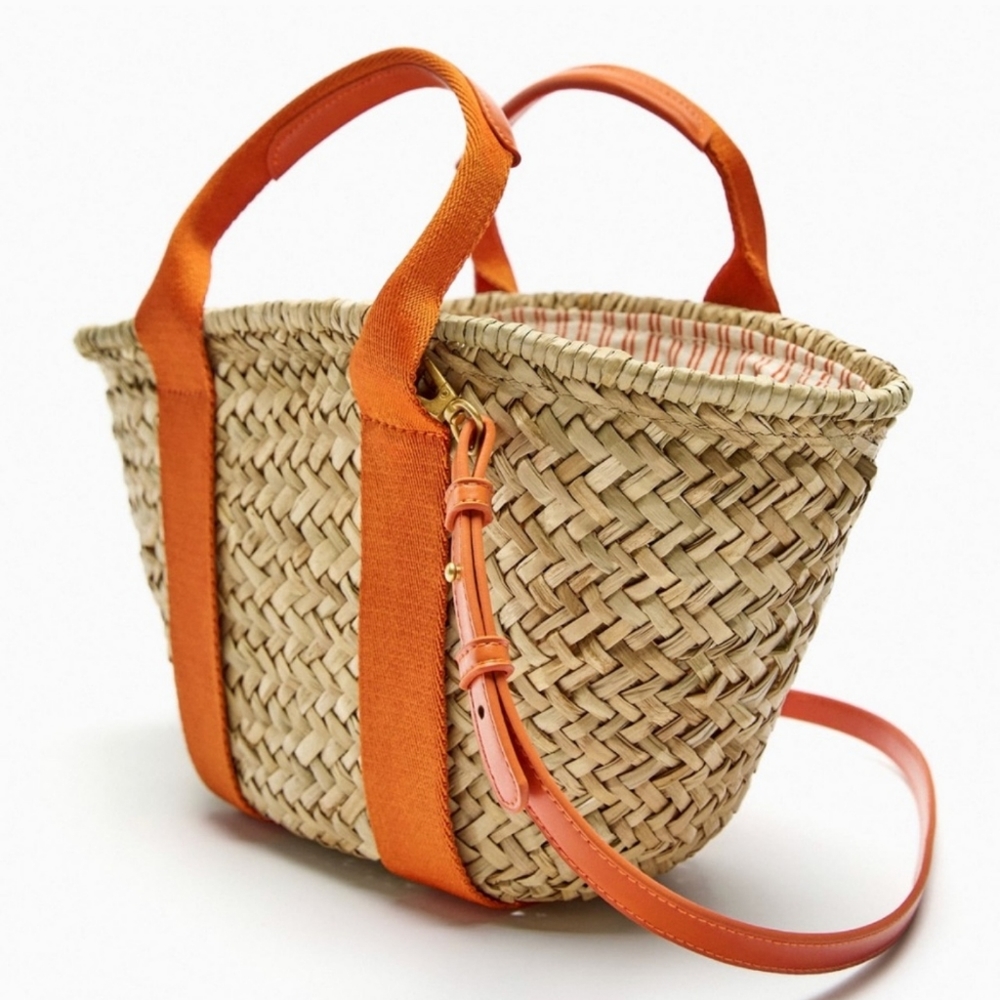 Zara Limited Edition Rafia Basket Bag - Picture 6 of 9
